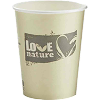 Huhtamaki Love Nature 300 ml | Kompostierbare Becher für Gewerbe, Industrie, Produktion, Dienstleister, Gastronomie & Hotel, Verwaltung, öffentliche Einrichtungen  - Bundesweite Lieferung - Betreuung im Raum Stuttgart Reutlingen Tübingen Nürtingen Böblingen Sindelfingen Balingen durch Kaffee- und Vendingsysteme Lunter