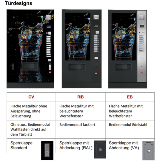 RB (flache Tür, beleuchtetes Poster, Bedienelement lackiert)